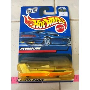 Hot Wheels Hydroplane Yellow Orange Die‎ Cast Car 2000 Mattel